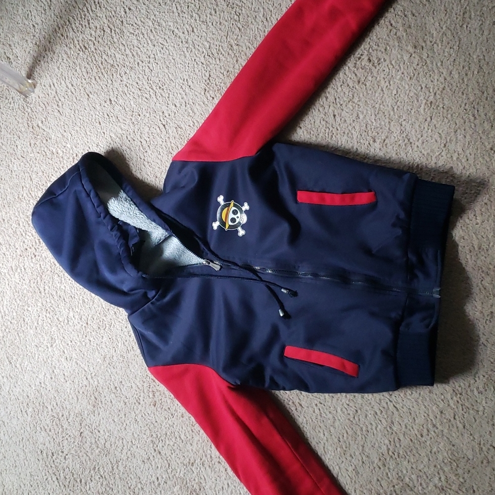 One Piece anime zip up sweatshirt